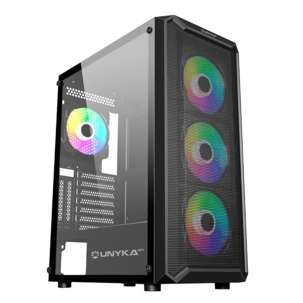 CAJA ATX UNYKA GAMING ARMOR 3GEN BLACK VENTANA ARGB(Sin Fuente)511208