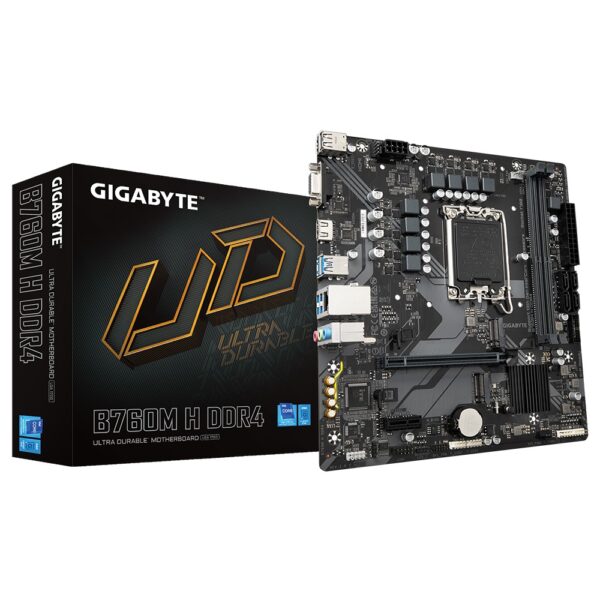PB S1700 GIGABYTE B760M H DDR4 G10 2DDR4 PCI4 LAN 1.0GB 4SATA3 2M2 MATX