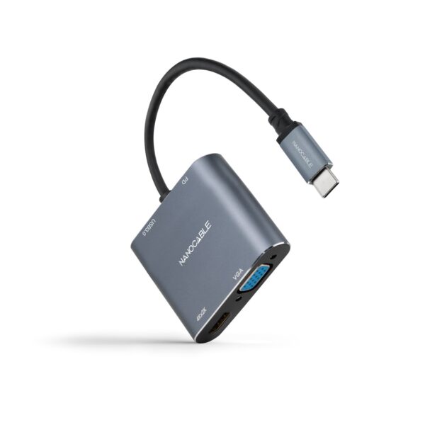 CONVERSOR USB-C A HDMI/H-VGA/H-USB-A/H-USB-C/H NANOCABLE 10.16.4304