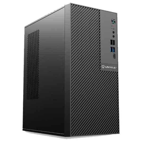 CAJA MICRO-ATX SEMITORRE NUMEN 500 PRO 4USB 1TYPEC (SIN FUENTE) NEGRA 52115