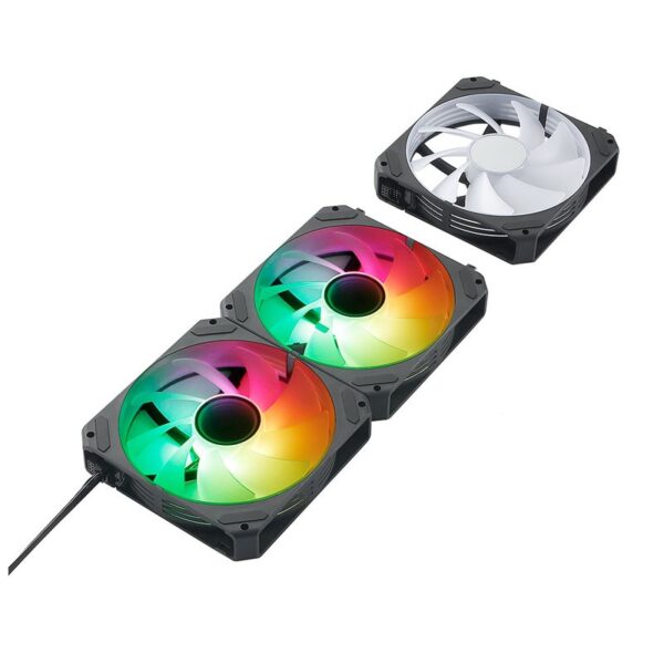 VENTILADOR CAJA ADICIONAL 12 ABYSM GAMING ARCLIGHT2.0 ARGB NEGRO PACK3 AB311001B