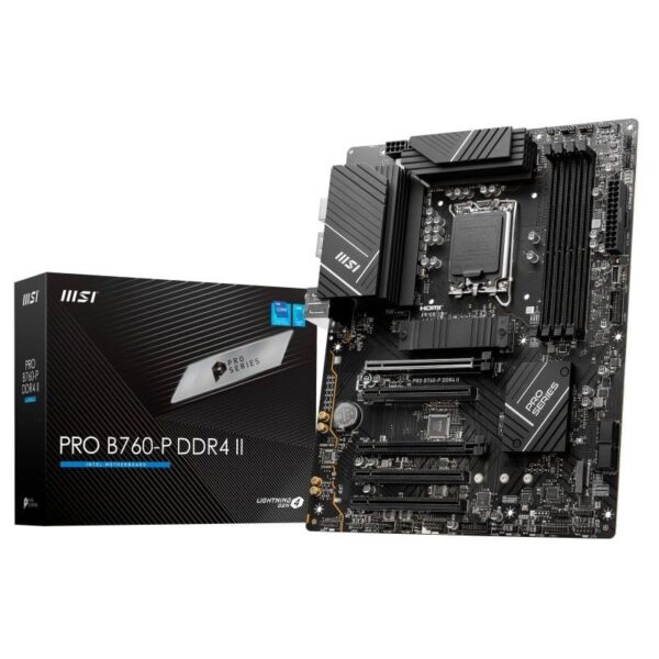 PB S1700 MSI PRO B760-P 4DDR4 2PCIE DP 4SATA6+2M.2 USB3 ATX