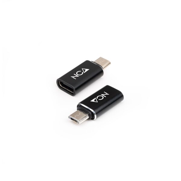 ADAPTADOR MICRO USB/M A USB-C/H ALUMINIO NEGRO NANOCABLE 10.02.0014