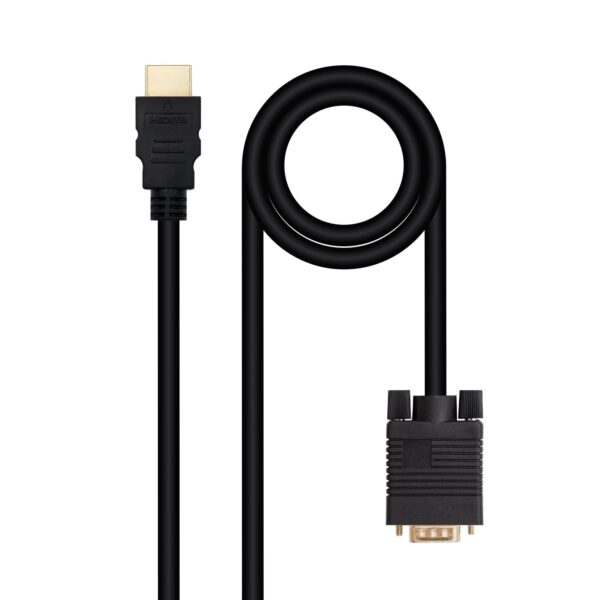 CABLE CONVERSOR HDMI A VGA HDMI/M-VGA/M NEGRO 1.8 NANOCABLE 10.15.4348