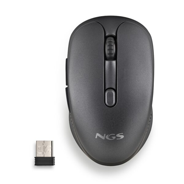 RATON NGS INALAMBRICO ERGONOMICO EVO RUST BLACK RECARGABLE NEGRO USB