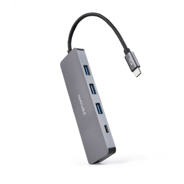 HUB USB-C/M A 3xUSB3.0/H + 1xUSB-C/H ALUMINIO 10CM NANOCABLE 10.16.4409