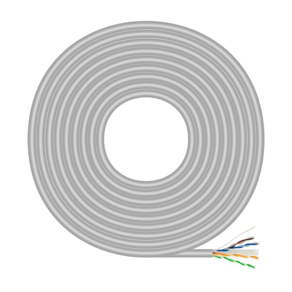 CABLE DE RED RJ45 CAT.6 UTP RIGIDO AWG23 CCA ALEACION GRIS 305M AISENS A135-0750