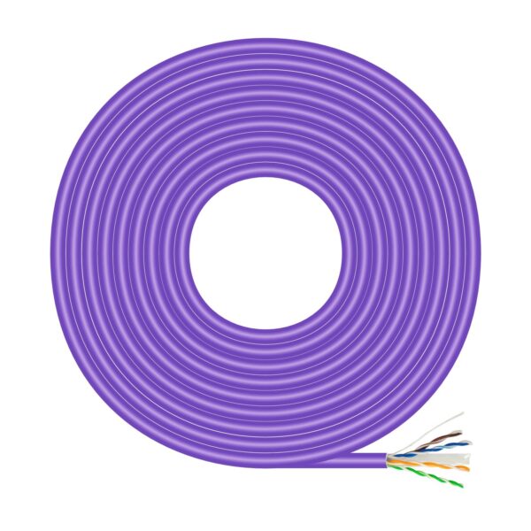 CABLE RJ45 LSZH CAT.6 UTP RIGID AWG23 CCA ALEACION VIOLETA 500M AISENS A135-0749