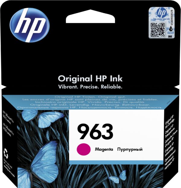 TINTA HP 963 9010/9012/9014/9015/9019/9020/9022 ORI MAGENTA 3JA24AE