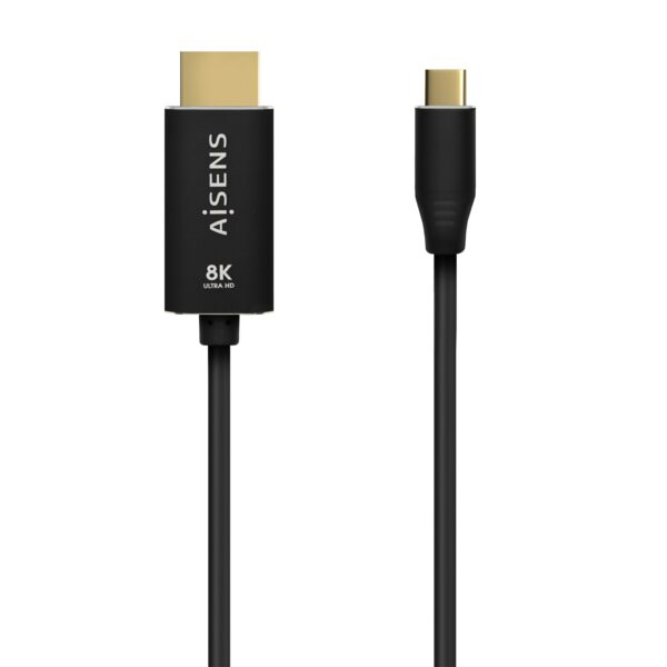 CABLE CONVERSOR USB-C-M A HDMI-M 2.1 8K60HZ ALUMINIO NEGRO 1.0M AISENS A109-0711