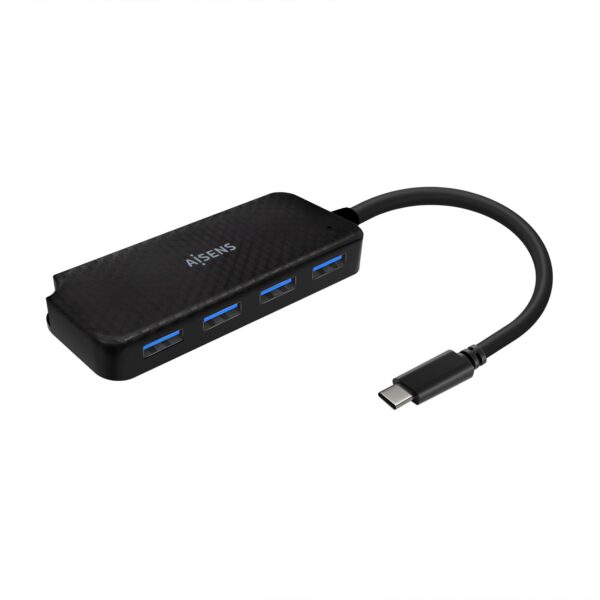 HUB USB 3.1 USB-C USB-CM-4xTIPO AH NEGRO 15CM AISENS A109-0715