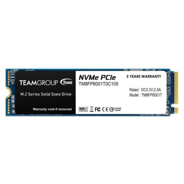 HD  SSD 1TB TEAMGROUP M.2 2280 NVME PCIEX 3.0 MP33 TM8FP6001T0C101