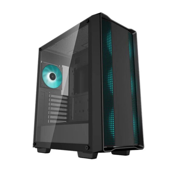 CAJA ATX SEMITORRE DEEPCOOL CC560 CRISTAL TEMPLADO NEGRA 4 VENTILADORES LED V2