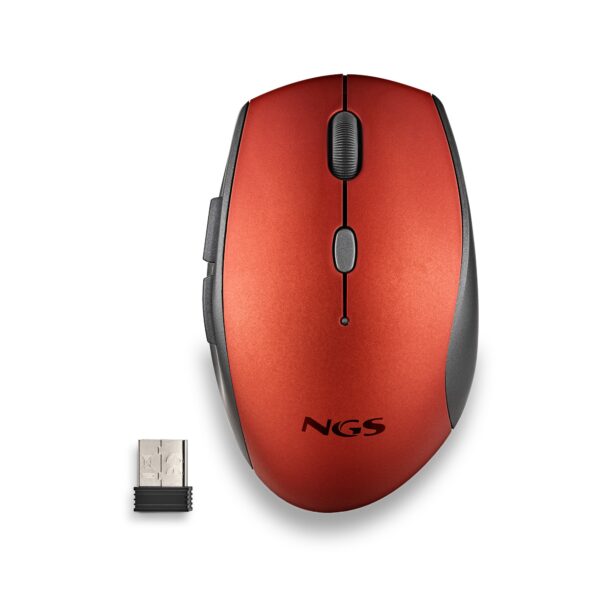 RATON NGS INALAMBRICO ERGONOMICO SILENCIOSO BEE RED USB