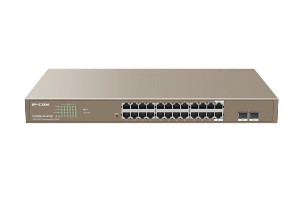SWITCH IP-COM 26P GIGABIT G3326P 24-PORTS+2SFP G3326P-24-410W