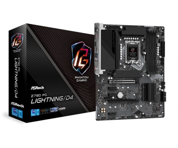 PB S1700 ASROCK Z790 PG LIGHTNING/D4 4DDR4 PCI5.0 HDMI 8XSATA3 M2 DP ATX