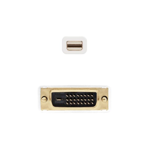 CABLE CONVERSOR MINI DP A DVI MINI DPM - DVIM BLANCO 5.0 M NANOCABLE 10.15.4205