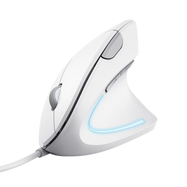 RATON TRUST VERTICAL VERTO ERGONOMICO USB BLANCO 25133
