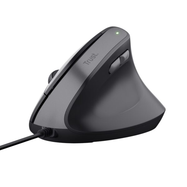 RATON TRUST VERTICAL BAYO II ERGONOMICO USB NEGRO 25144