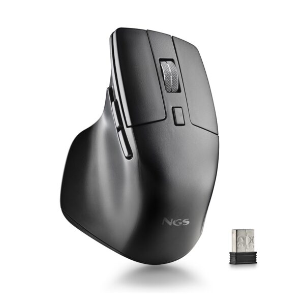 RATON NGS INALAMBRICO HIT-RB RECARGABLE CON TECLAS SILENCIOSAS MULTIMODO