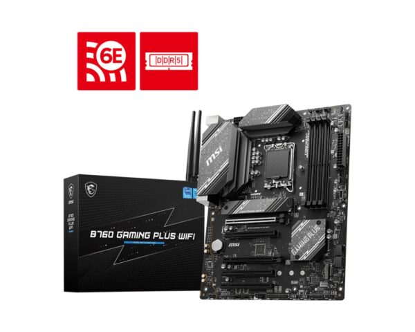 PB S1700 MSI B760 GAMING PLUS WIFI 4DDR5 5PCIE 4SATA3 2M.2 USB3.2 HDMI DP ATX