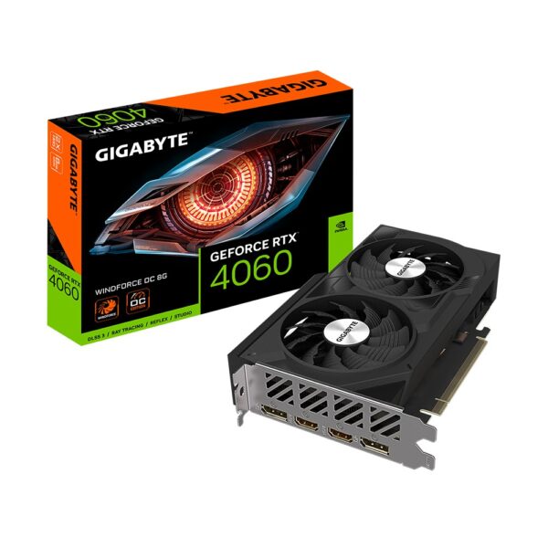 VGA PCI-EX NVIDIA GIGABYTE RTX4060 WINDFORCE 2OC 8G GDDR6 PCIE4 2HDMI 2DP 2VENT
