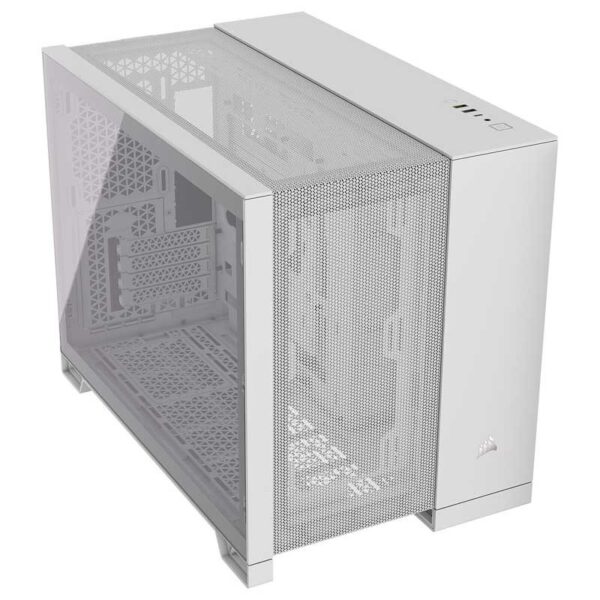 CAJA MICRO-ATX SEMITORRE DUAL CORSAIR 2500D AIRFLOW CRISTAL TEMPLADO WHITE