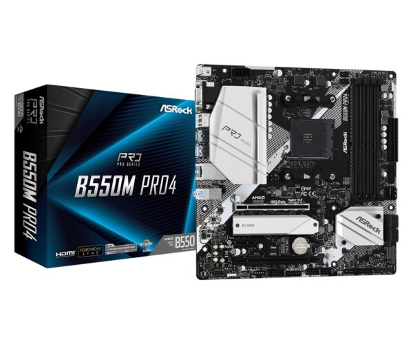 PB AMD SAM4 ASROCK B550M PRO4 4DDR4 6SATA3 M2 HDMI DP USB-C USB 3.2 G2 MATX