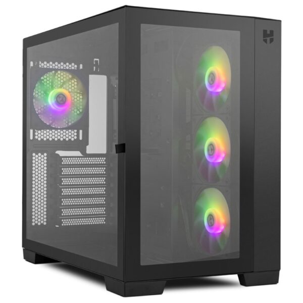 CAJA ATX SEMITORRE NOX ASTRA BLACK ARGB USB3 USBC