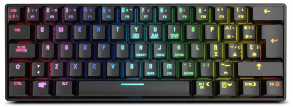 TECLADO KROM USB / BLUETOOTH KLUSTER 60% RGB GAMING MECANICO