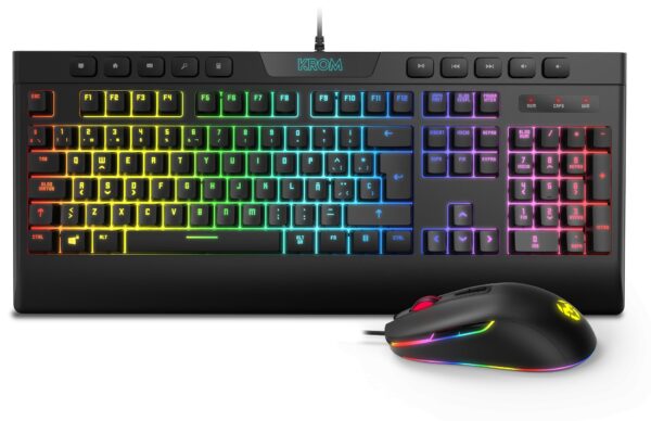 TECLADO KROM KALYOS USB KIT TECLADO+RATON GAMING