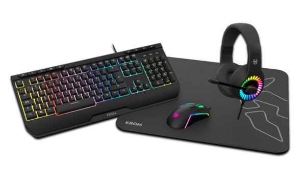 TECLADO KROM KENYA COMBO RGB 4 EN 1 GAMING