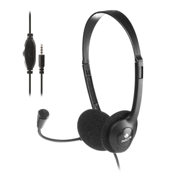 AURICULAR NGS CON MICROFONO MS103MAX NEGRO CVOLUMEN