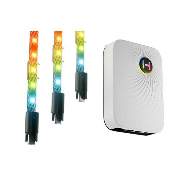 ACCESORIOS HYTE ILUMINACION TIRAS RGB LS10 PACK 3 + NP50 ACC-HYTE-LS10-B-3NP