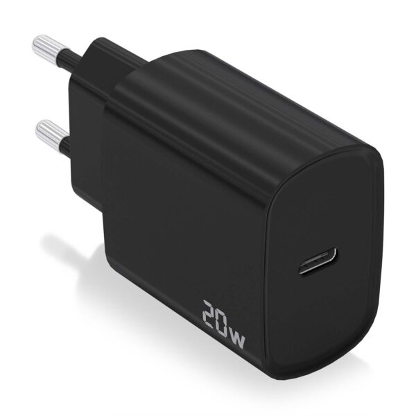 CARGADOR USB-C PD3.0 1 PUERTO 1xUSB-C 20W NEGRO AISENS A110-0753