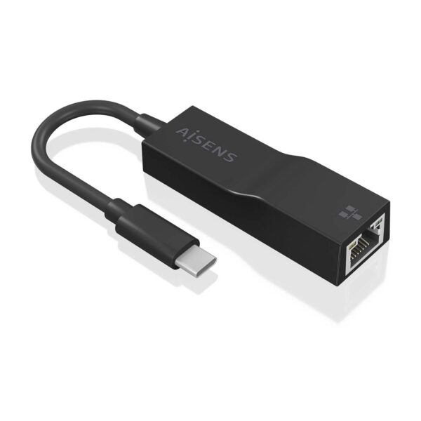 CONVERSOR USB 3.1 GEN1 USB-C A ETHERNET GIGABIT NEGRO 11CM AISENS A109-0765
