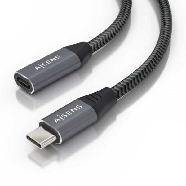 CABLE USB 3.2 GEN2x2 ALU 8K30HZ 5A 100W USB-C-M-C-H GRIS 2.0M AISENS A107-0636