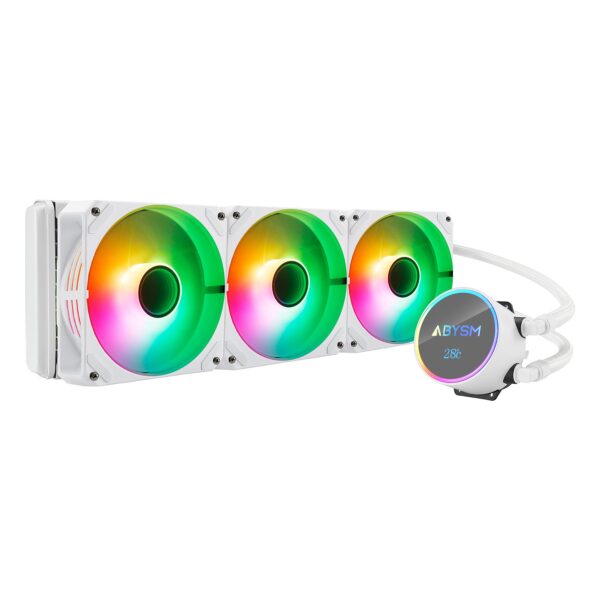 REFRIGERADOR  LIQUIDO CPU ABYSM GAMING ARTIC 360 WHITE CON TEMPERATURA AB833303