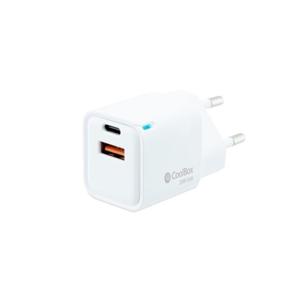 CARGADOR USB COOLBOX PARED USB-C USB-A 20W COO-CUP-20CA