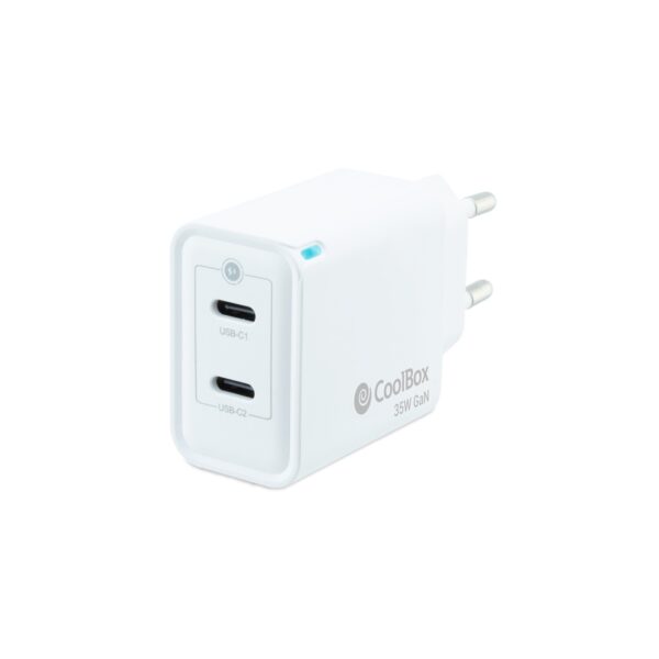 CARGADOR USB COOLBOX PARED  2USB-C  35W COO-CUP-35CC