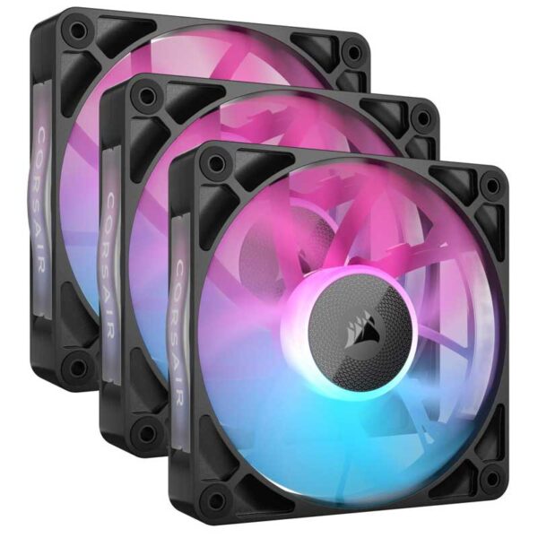 VENTILADOR CAJA ADICIONAL 12X12 CORSAIR RS120 MAX GRUESO BLACK 3 UND