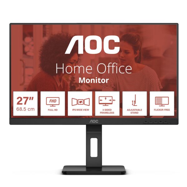 MONITOR 27 AOC PROFESIONAL 27E3QAF FHD (75Hz)  1920X1080 MM NEGRO