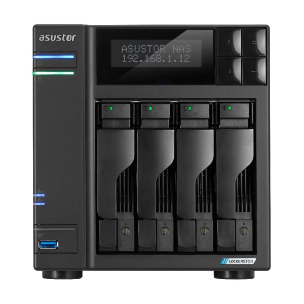 UNIDAD NAS ASUSTOR LOCKERSTOR2 GEN2 AS6704T 4HD SATA 4HDM.2 QC2.0GHZ 4GBDDR4