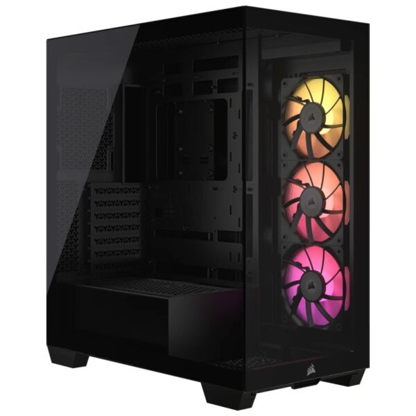 CAJA ATX SEMITORRE CORSAIR 3500X CRISTAL TEMPLADO LYF 3 VENTILADORES ICUE BLACK