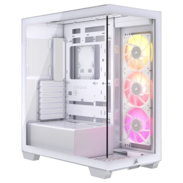 CAJA ATX SEMITORRE CORSAIR 3500X CRISTAL TEMPLADO LYF 3 VENTILADORES ICUE WHITE