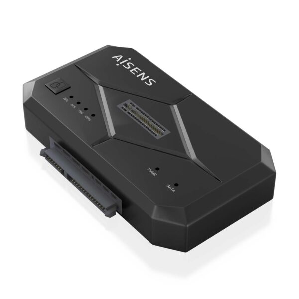ESTACION DOCKING SATA 2.5 3.5 USB 3.0 3.1 GEN1 CLONE NEGRO AISENS ASDS-M2SATA04B