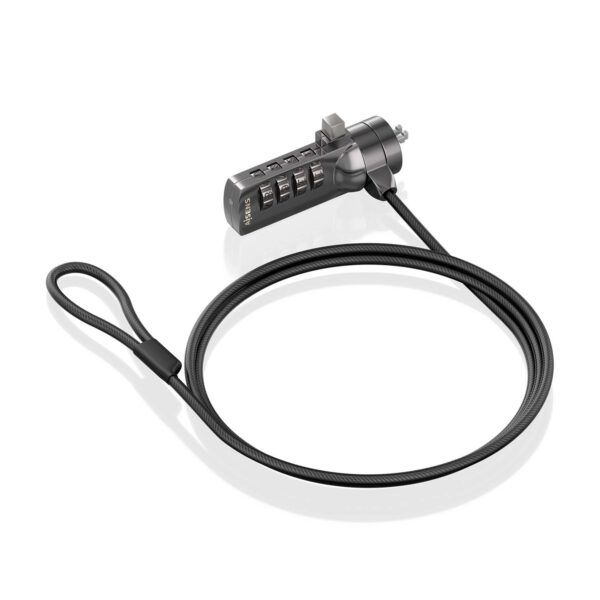 CABLE SEGURIDAD COMBINACION ORDENADOR MONITOR 1.5M AISENS ASLK-D40N03-BK