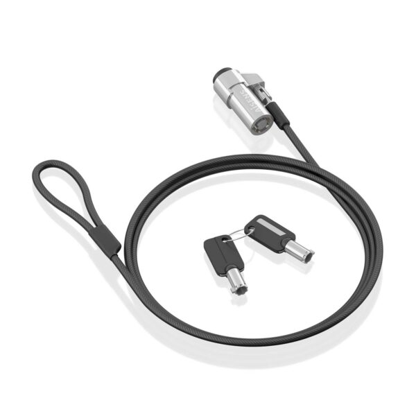 CABLE SEGURIDAD TIPO NANOCERRADURA DE LLAVE  PORTATIL 1.5M AISENS ASLK-D45K06-BK