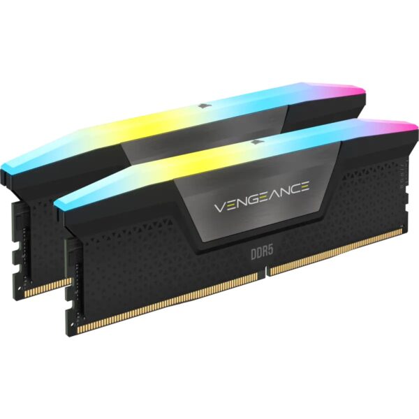 MEMORIA KIT DDR5 32GB(2X16GB) PC5-51200 6400MHZ CORSAIR VENGEANCE RGB BLACK CL32