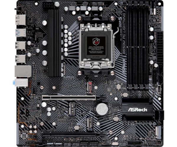 PB AMD SAM5 ASROCK B650M PG LIGHTNING 4DDR5 4SATA6 M2 HDMI DP MATX